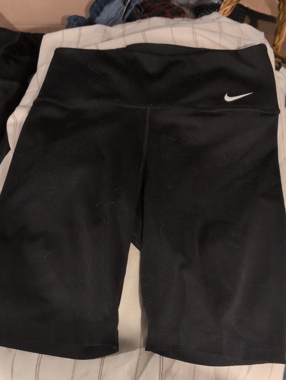 Nike Black Women's Mid-Rise Bike Shorts with Swoosh